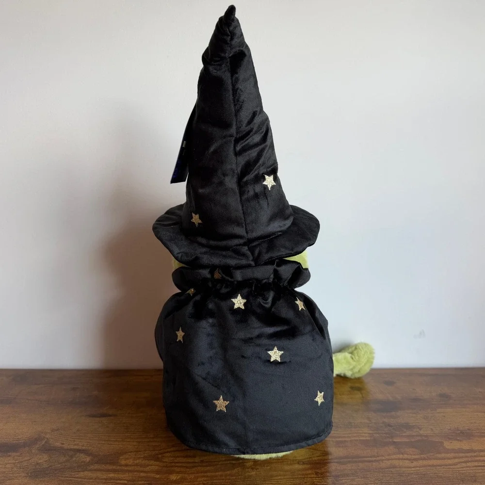 New Moonlight Manor Black Green Wizard Frog Plush Stuffed Animal Shelf Sitter